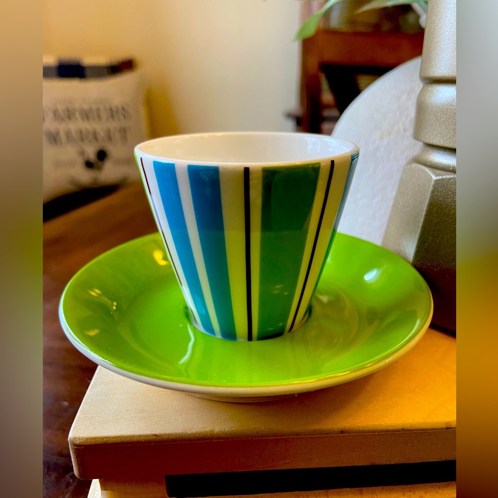 Kate Spade COLLINS STRIPE Set Of 1 Lenox Demitasse Cup & Saucer